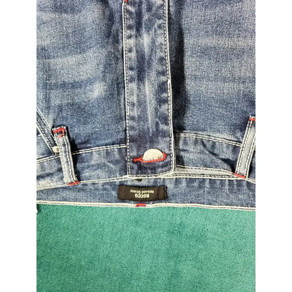 True Religion Jeans Size 36x32 Mens Blue Stretch Pants Rocco Relaxed Skinny NWT